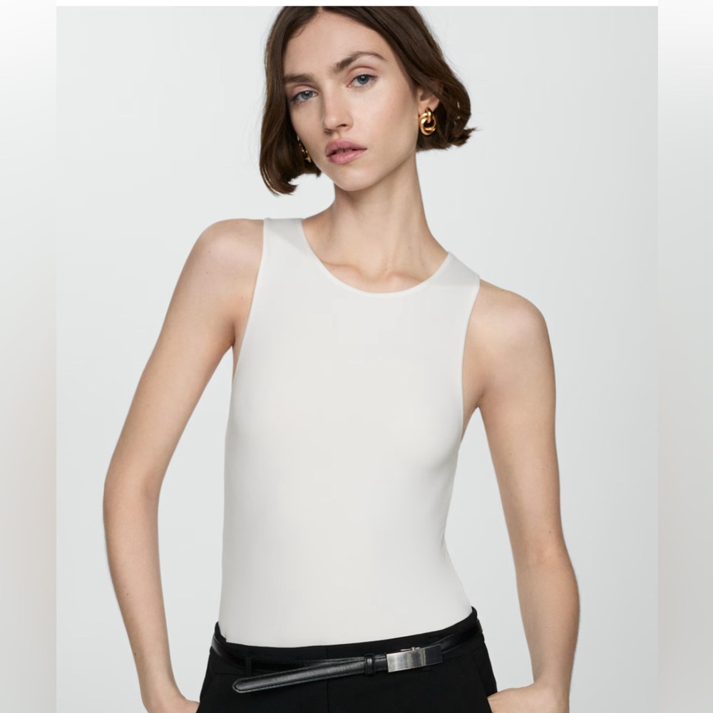 SLEEVELESS FITTED BODYSUIT MANGo bodysuit size M